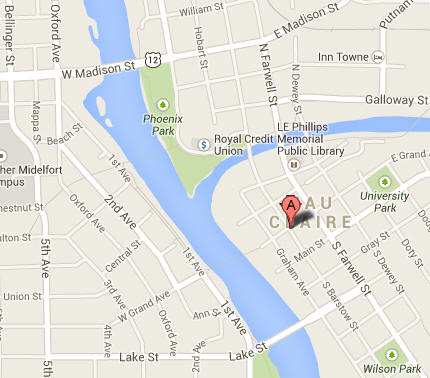 Map to One Source Imaging, Eau Claire, WI